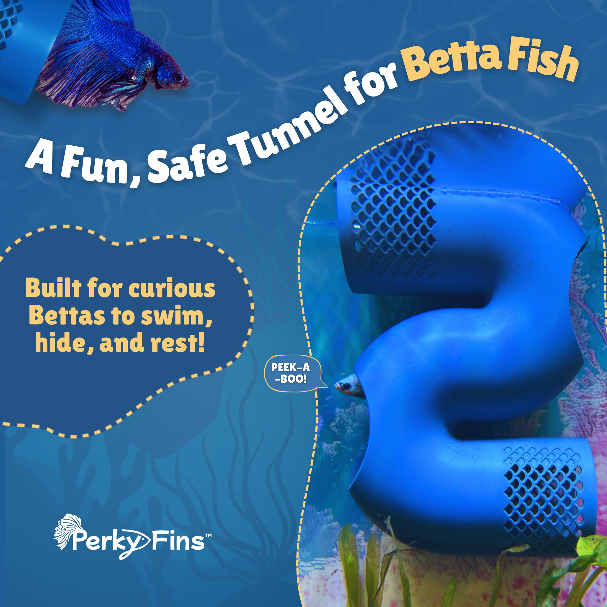 Perky Fins® Betta Fish Tunnel