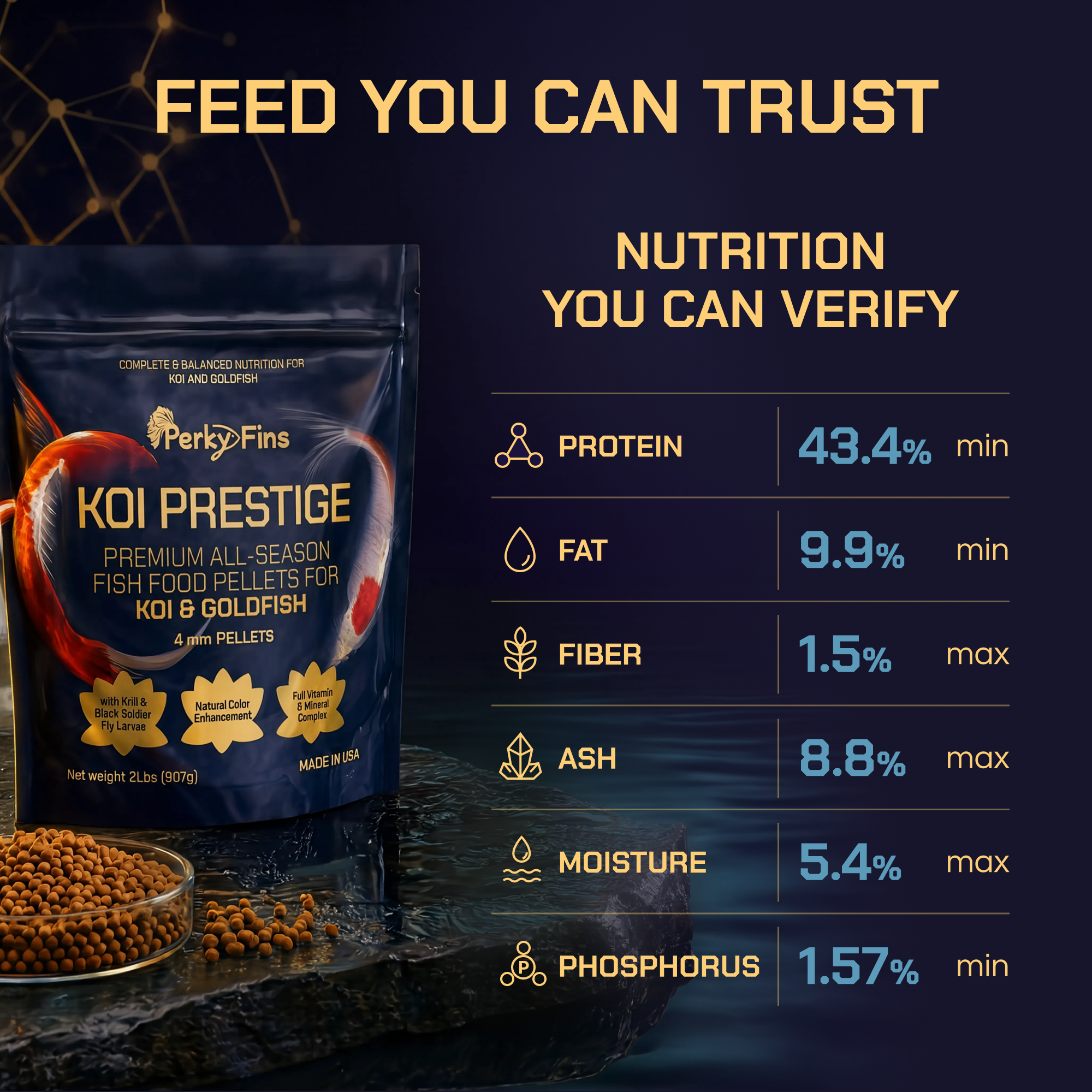 Koi Prestige — Premium All-Season Koi Food
