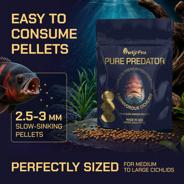 Perky Fins® Pure Predator Cichlid Fish Food Pellets