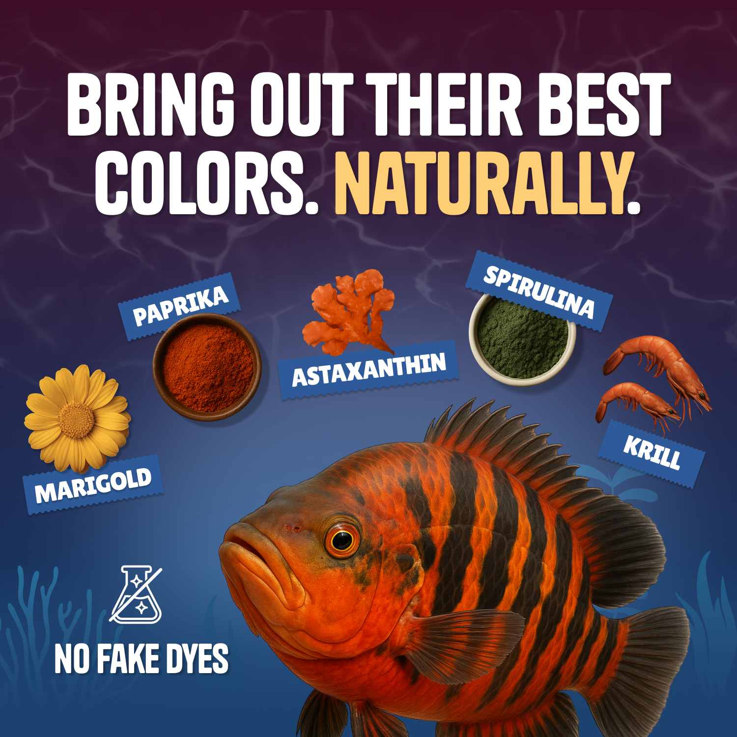 Perky Fins® Pure Predator Cichlid Fish Food Pellets